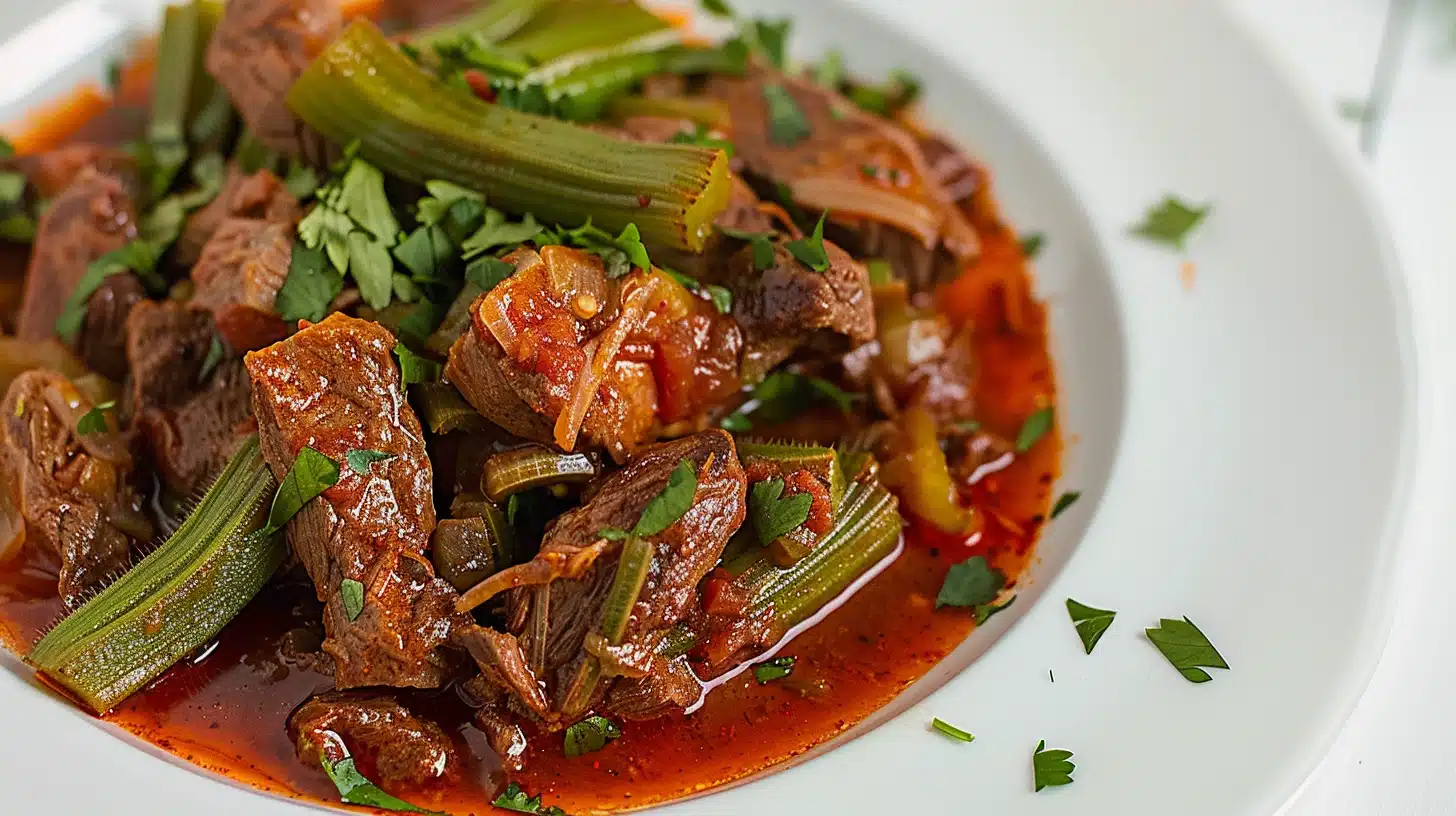 Okra Stew With Lamb – Bamje Recipe