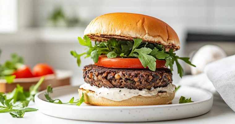 Chickpea and Mushroom Burger