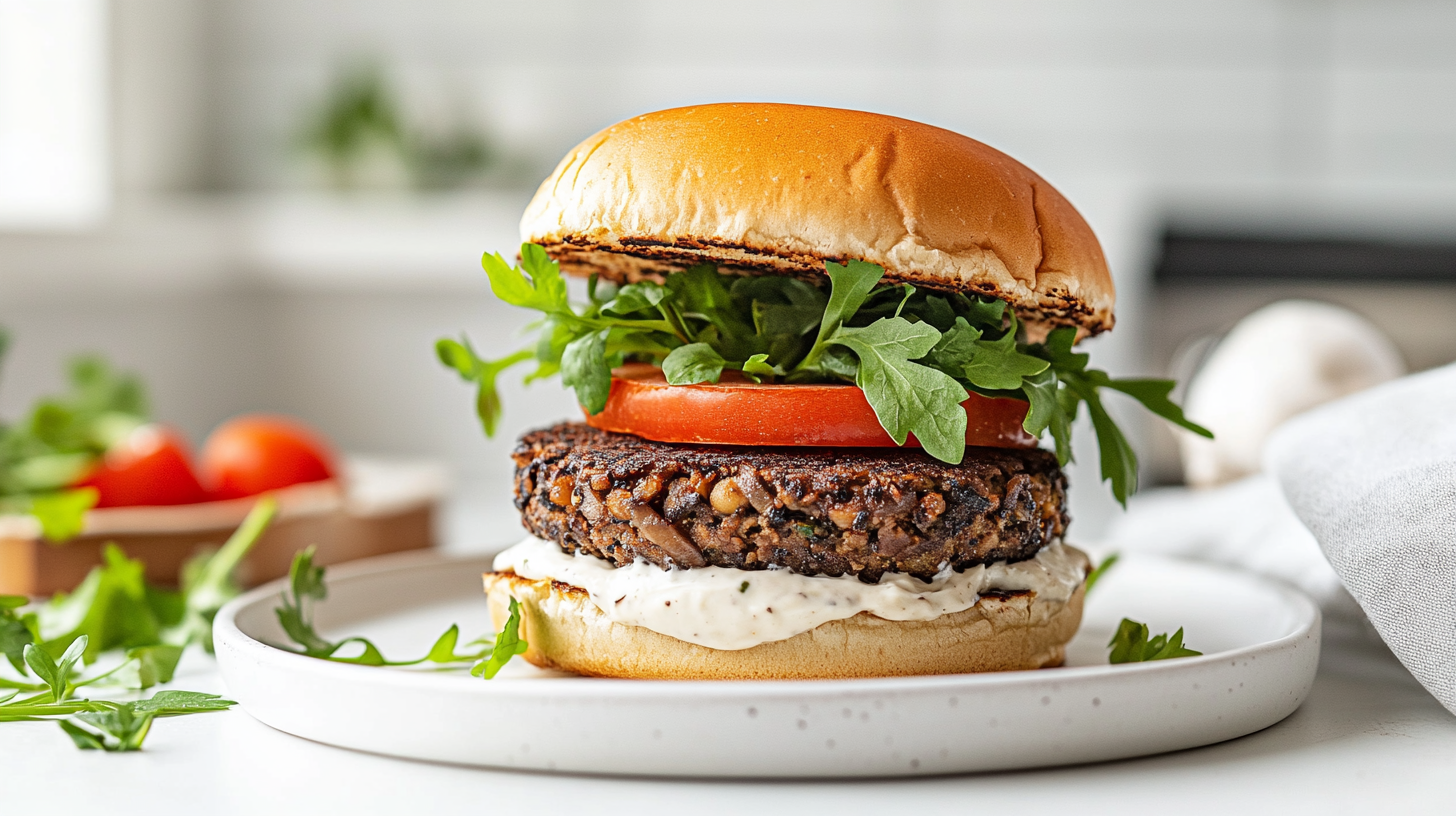 Chickpea and Mushroom Burger